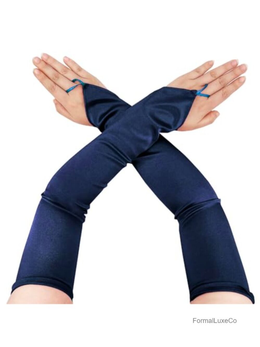 Fingerless Long Satin Stretchy Elbow Length Opera Party Gloves